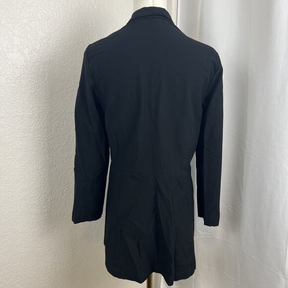 Eileen Fisher Cardigan Womens Small Black Open Front Stretch Capsule Preppy - Picture 5 of 12